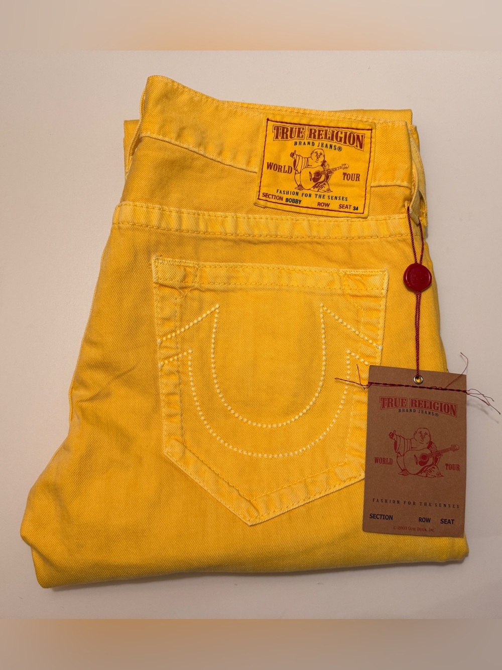 True Religion Men’s Yellow Denim Jeans(brand new)
